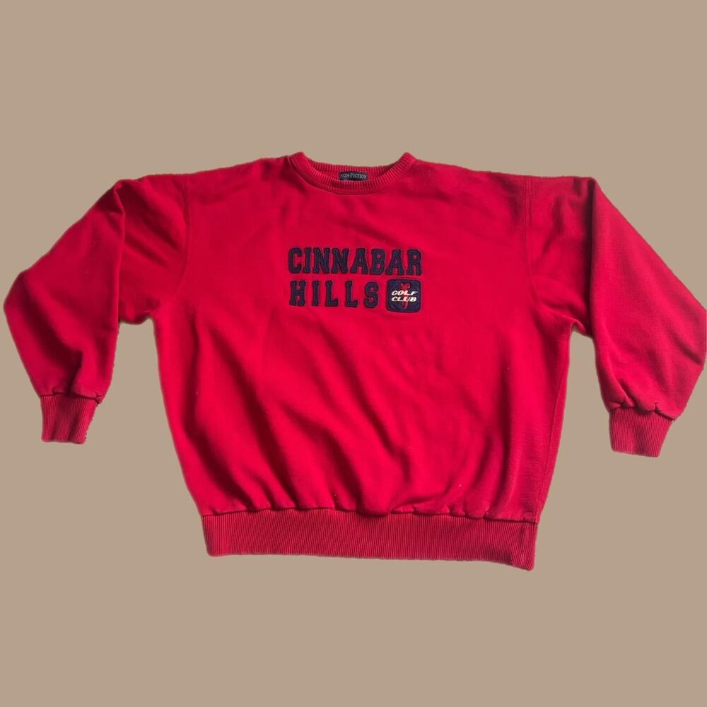 90'S CINABARR HILLS RED CREWNECK